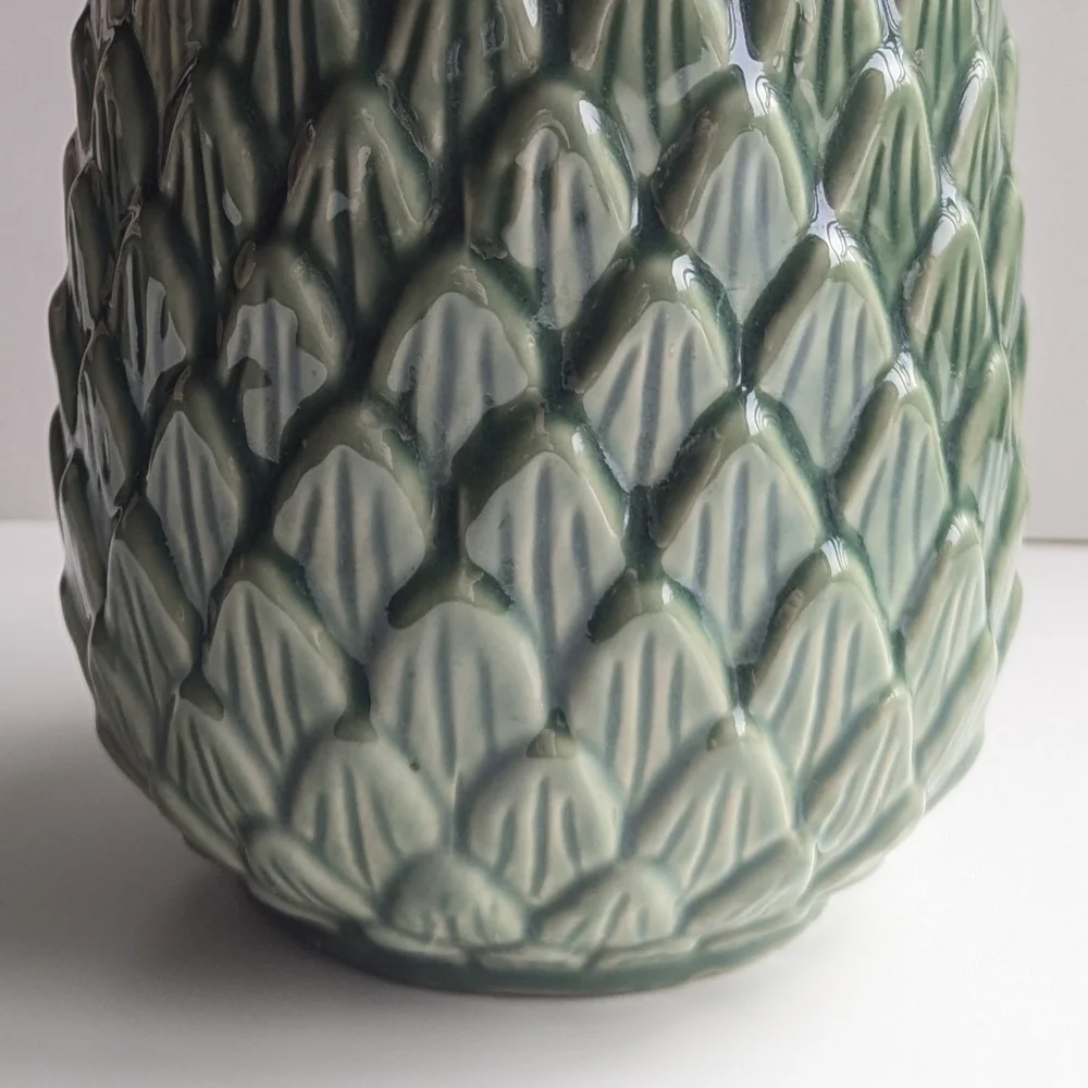 IKEA BEDAGAD Green Ceramic Vase